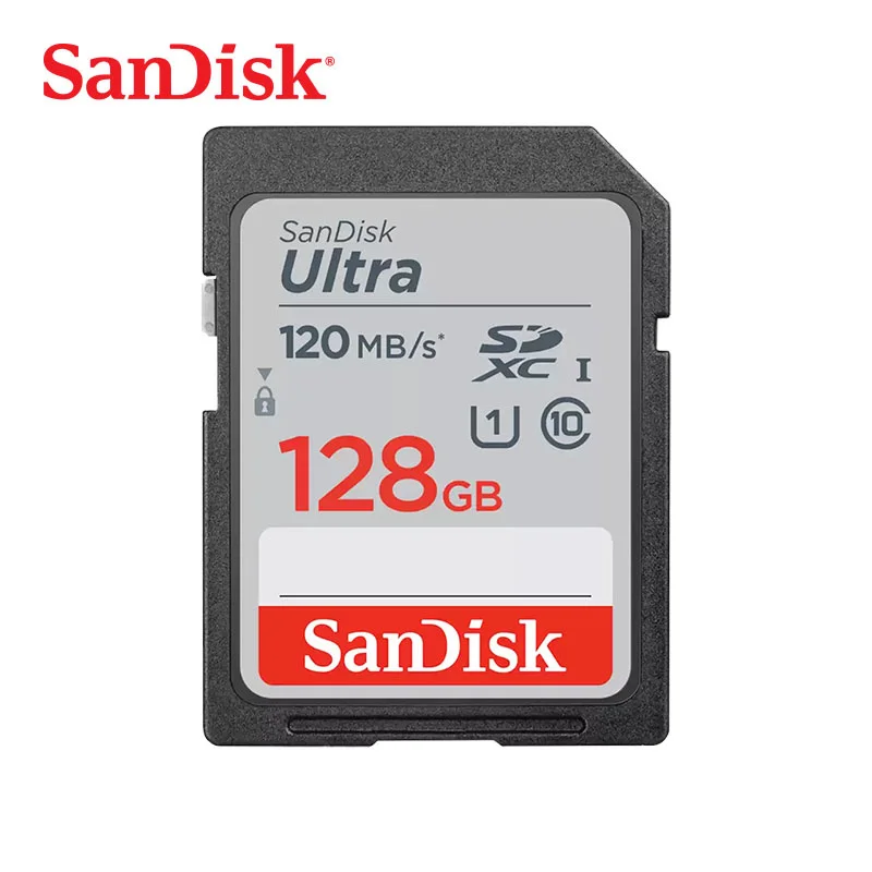 

SanDisk Flash Memory Card Ultra SDXC SD Card 128GB C10 UHS-I Full HD 120MB/s Read Speed for Camera Camcorder (SDSDUNC-128G)