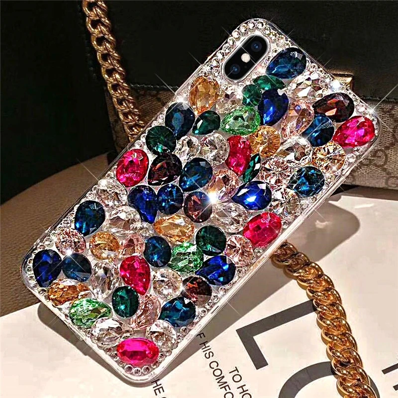 Bling Crystal Diamond Rhinestone 3D Colorful Stones Back Cover for iphone 11 12 13 mini Pro Max XR X 7 8 6 6s Plus
Bling Crystal Diamond Rhinestone 3D Colorful Stones Back Cover for iphone 11 12 13 mini Pro Max XR X 7 8 6 6s Plus