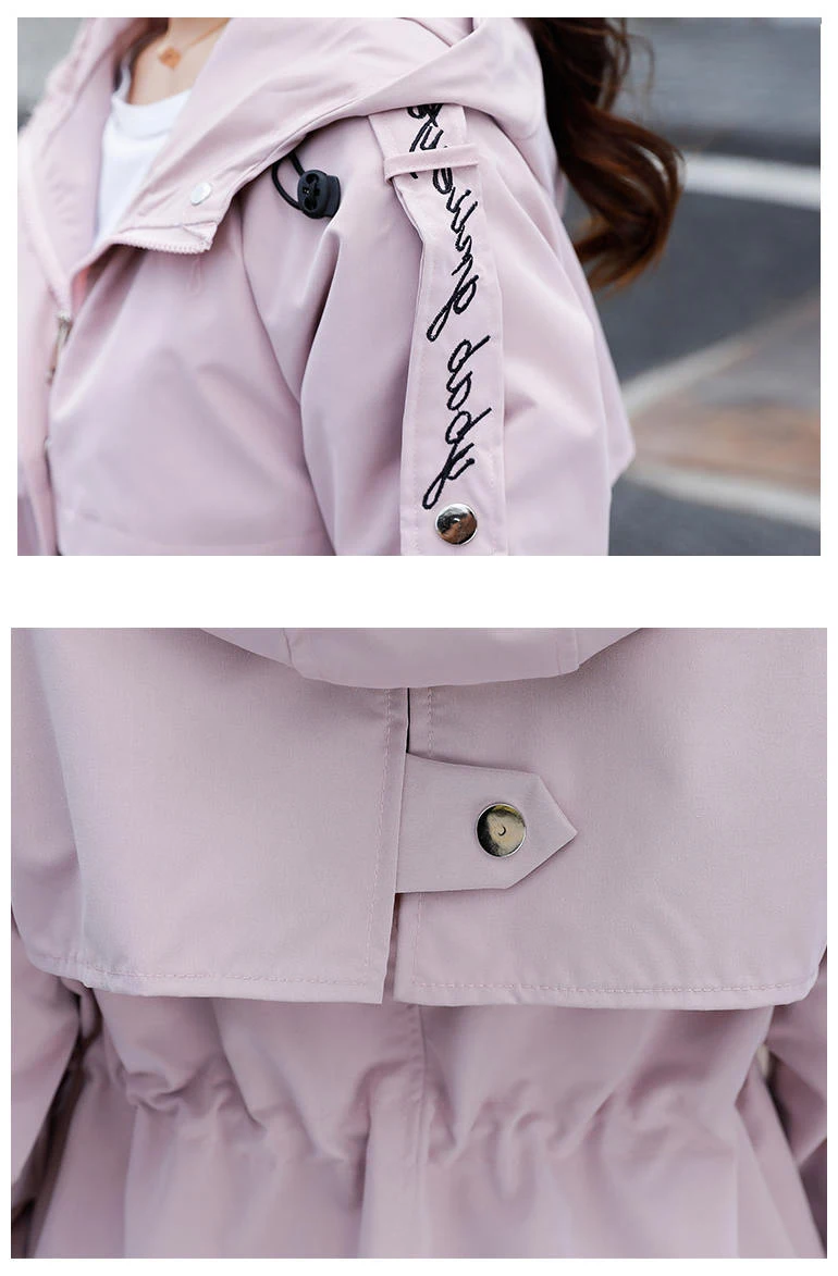 Women's 2020 Autumn Windbreaker Long Korean Slim Was Thin Spring Autumn Casual Hooded Solid Color Trench Coat Women Outwear E63
Women's 2020 Autumn Windbreaker Long Korean Slim Was Thin Spring Autumn Casual Hooded Solid Color Trench Coat Women Outwear E63