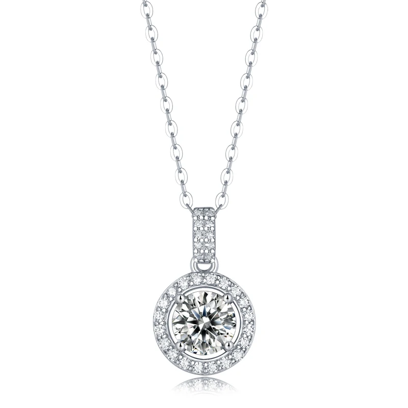 ANZIW 925 Sterling Silver Round Cut Moissanite Diamond Pendant Necklace For Women Fashion Solitaire Pendant Necklace Jewelry
ANZIW 925 Sterling Silver Round Cut Moissanite Diamond Pendant Necklace For Women Fashion Solitaire Pendant Necklace Jewelry