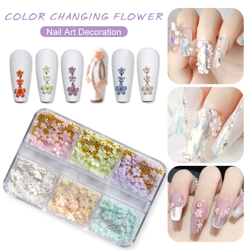 Color Changing Flower Nail Art Decoration Sun Light Sensitive Changing Color Nail Charms 3D Mixed Floral Nail Art Accessories
Color Changing Flower Nail Art Decoration Sun Light Sensitive Changing Color Nail Charms 3D Mixed Floral Nail Art Accessories