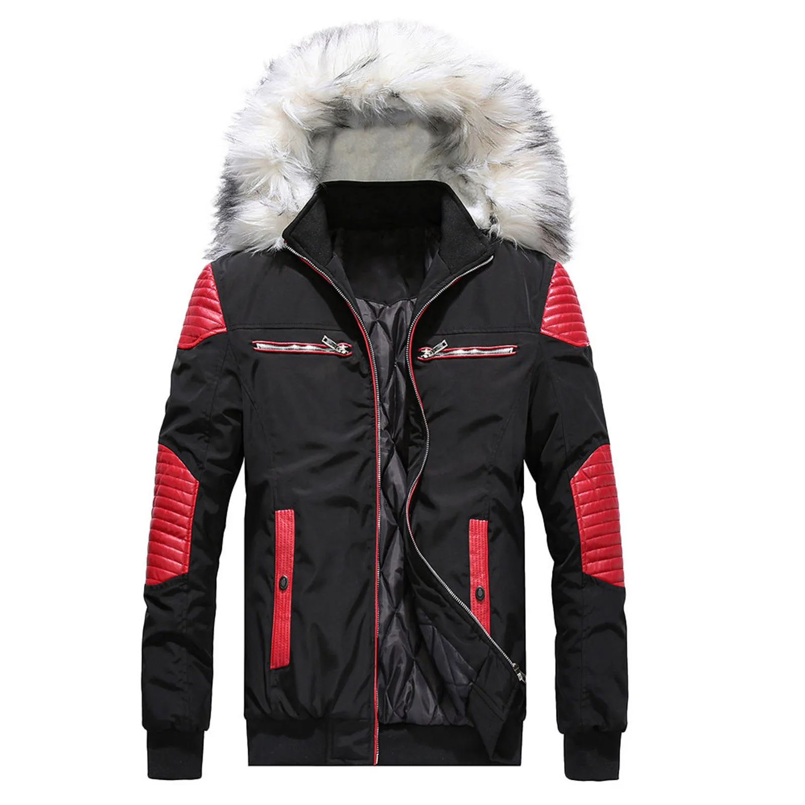 Winter Men Parkas Fur Collar Jackets Warm Thicken Coats for Men Furry Hat Hooded Zipper Fashion Windproof Casual Mens Jacket 
Winter Men Parkas Fur Collar Jackets Warm Thicken Coats for Men Furry Hat Hooded Zipper Fashion Windproof Casual Mens Jacket