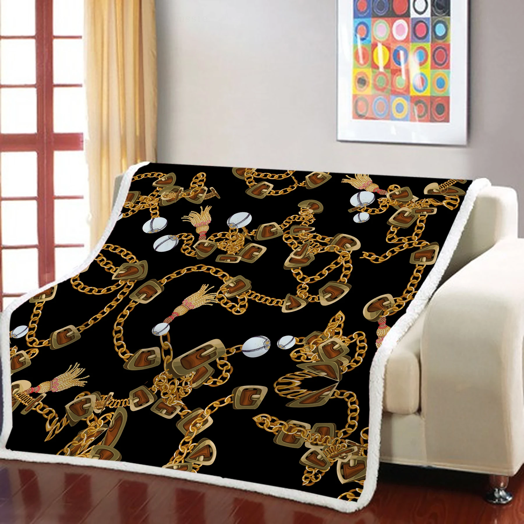3D Printed Sherpa Blanket Couch Quilt Cover Travel TV Bedding Outlet Black Plush Throw Blanket Patterned chain Fleece Blanket
3D Printed Sherpa Blanket Couch Quilt Cover Travel TV Bedding Outlet Black Plush Throw Blanket Patterned chain Fleece Blanket