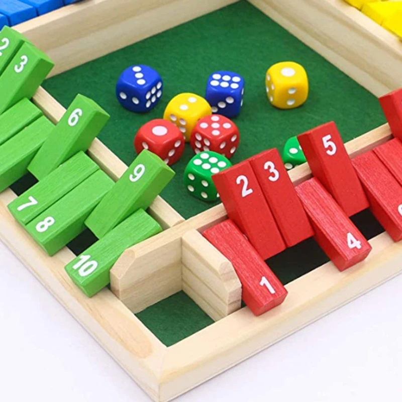 1 Set Table Game Digital Colorful Dice Shut The Box Board Game Four Sided Table Games Set For Bar Family Party Games Gift
1 Set Table Game Digital Colorful Dice Shut The Box Board Game Four Sided Table Games Set For Bar Family Party Games Gift