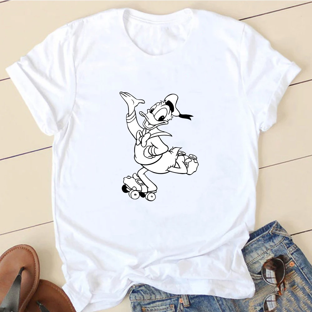 T-shirt Disney Donald Duck Short-sleeved Oversized T-shirt Funny Couples Cartoon Printing Cute O-neck Harajuku Loose Women Tops
T-shirt Disney Donald Duck Short-sleeved Oversized T-shirt Funny Couples Cartoon Printing Cute O-neck Harajuku Loose Women Tops