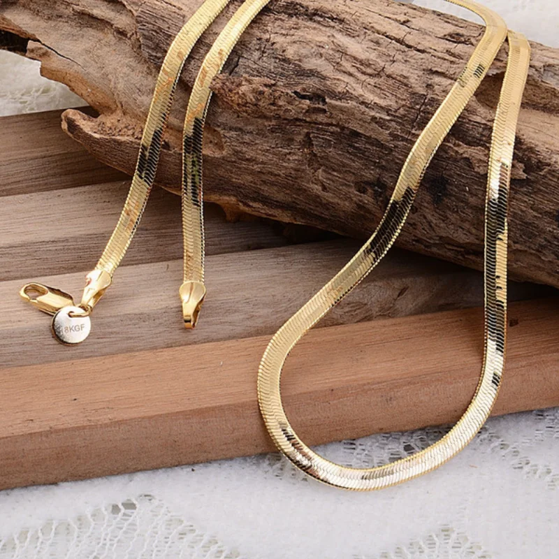 Fashion Flat Herringbone Necklaces for Men/Women Simple Gold Color Chain Femals Wedding Party Nacklaces 2021 Jewelry Wholesale
Fashion Flat Herringbone Necklaces for Men/Women Simple Gold Color Chain Femals Wedding Party Nacklaces 2021 Jewelry Wholesale