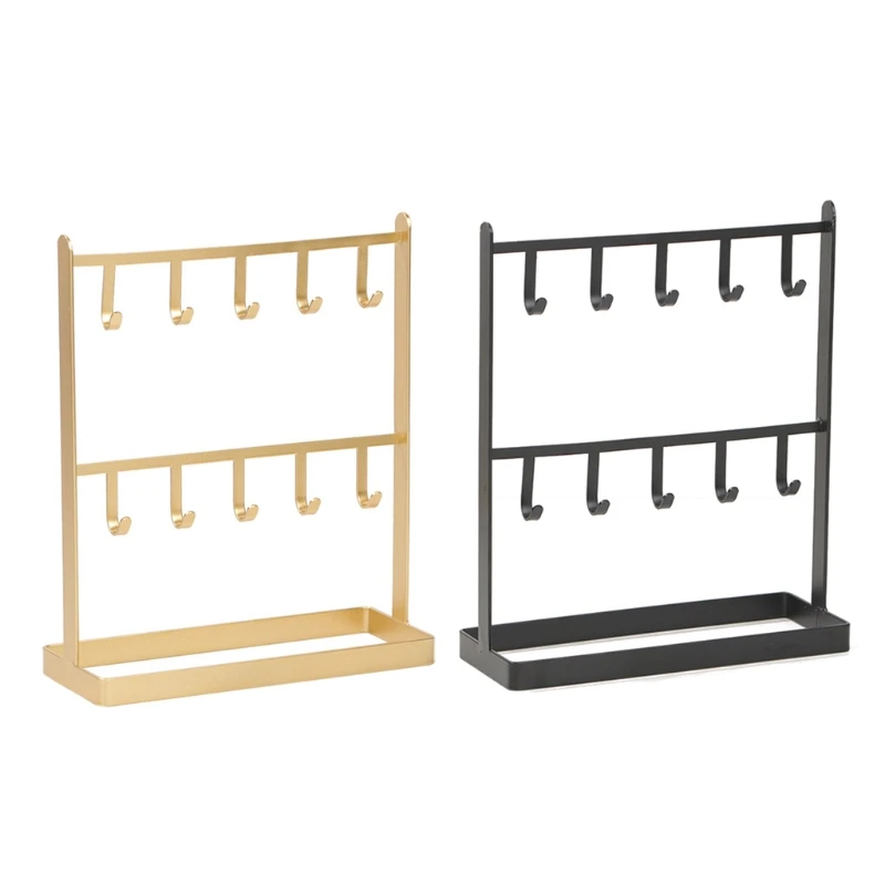 Earrings Necklace Bracelet Watch Metal Organizer Decor Desk Jewelry Holder Rack Jewelry Display Stand with Ring Tray
Earrings Necklace Bracelet Watch Metal Organizer Decor Desk Jewelry Holder Rack Jewelry Display Stand with Ring Tray