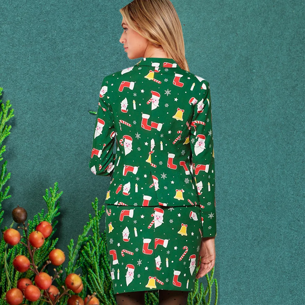 christmas pattern print lounge wear blazer femme+mini skirt two piece outfits wholesale clothing women set bulk matching sets
christmas pattern print lounge wear blazer femme+mini skirt two piece outfits wholesale clothing women set bulk matching sets