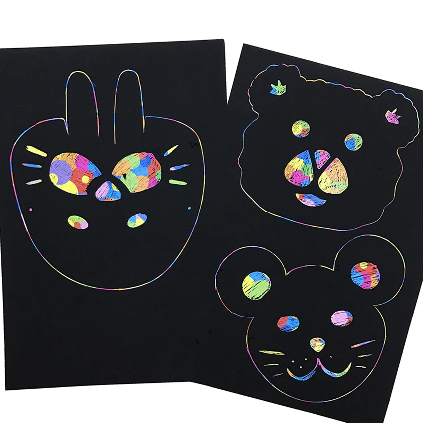 10 Sheets Scratch Paper Art Set, Rainbow Magic Scratch Paper for Kids Black Scratch it Off Art Crafts Kits with 1 Wooden Stylus
10 Sheets Scratch Paper Art Set, Rainbow Magic Scratch Paper for Kids Black Scratch it Off Art Crafts Kits with 1 Wooden Stylus