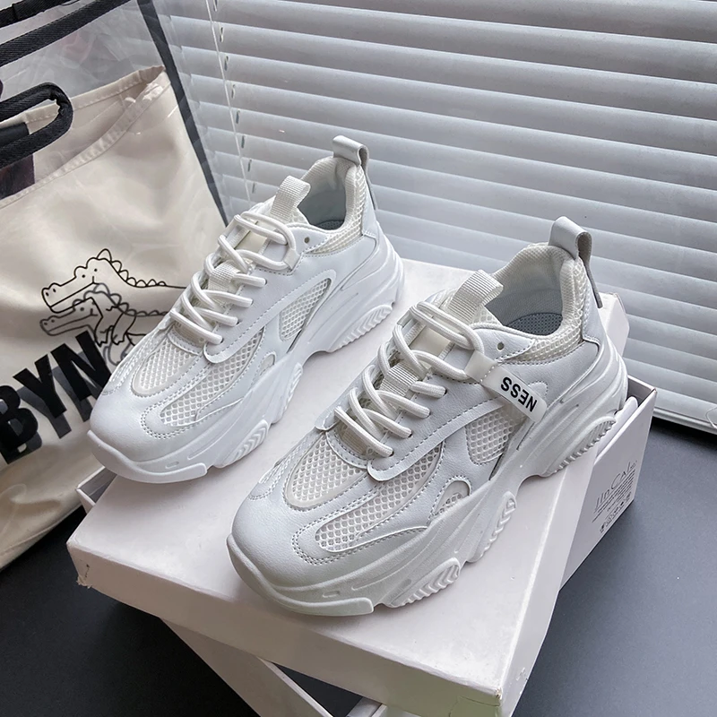 Women's Vulcanized Shoes Summer New Lace-up Thick-soled Mesh Breathable Casual Shoes Comfortable Lightweight Sports Shoes 2021
Women's Vulcanized Shoes Summer New Lace-up Thick-soled Mesh Breathable Casual Shoes Comfortable Lightweight Sports Shoes 2021