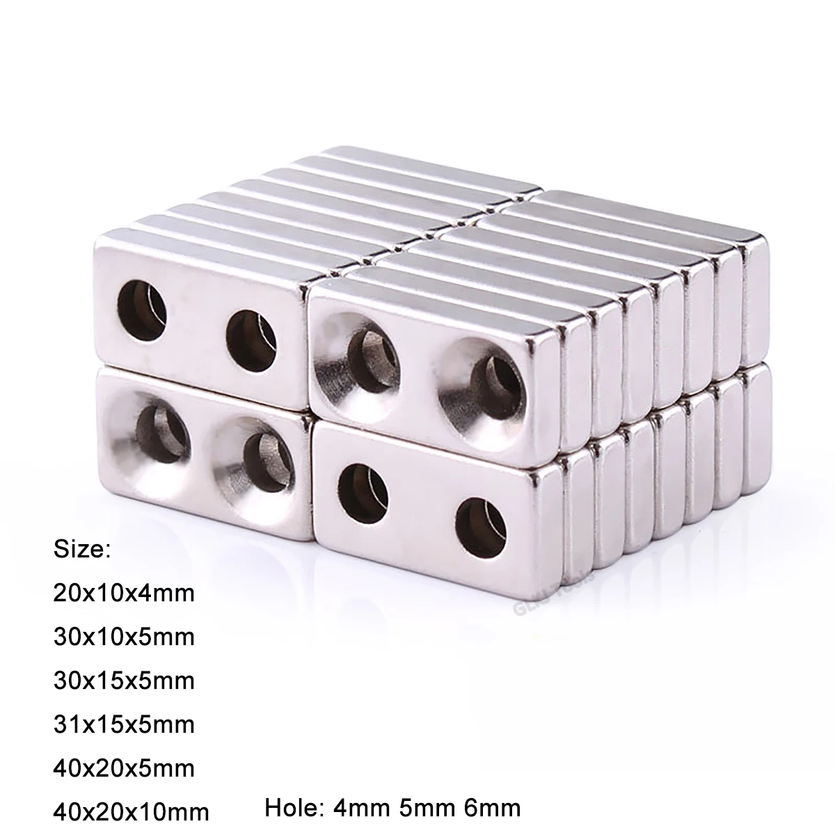5pcs Rectangle NdFeB Neodymium Magnets With Double Countersunk Hole Strong Permanent Magnet Rare Earth Magnet N35
5pcs Rectangle NdFeB Neodymium Magnets With Double Countersunk Hole Strong Permanent Magnet Rare Earth Magnet N35