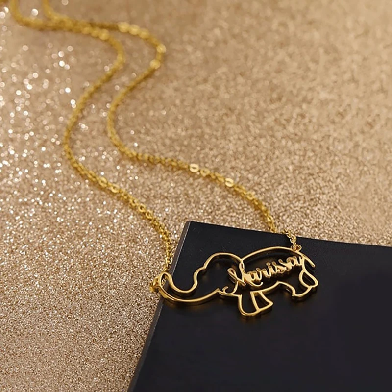 Mini-World Name Custom Necklace Hollow Cute Elephant Pendant Necklace Personalized Fashion Jewelry Stainless Steel Women Gift
Mini-World Name Custom Necklace Hollow Cute Elephant Pendant Necklace Personalized Fashion Jewelry Stainless Steel Women Gift
