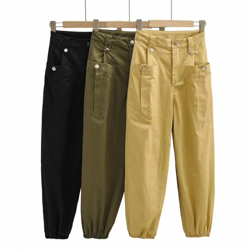2020 Women Autumn Spring Pocket Overalls Cargo Pants Fashion High Waist Comfortable Long Casual Loose Solid Tactical Trousers
2020 Women Autumn Spring Pocket Overalls Cargo Pants Fashion High Waist Comfortable Long Casual Loose Solid Tactical Trousers