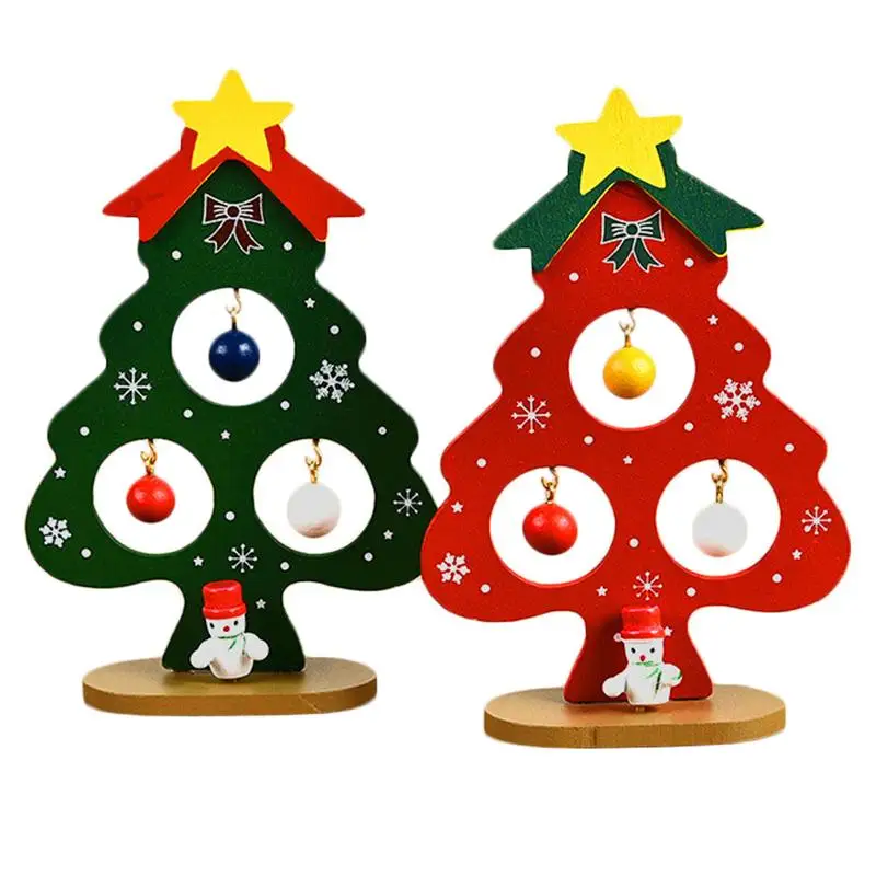 2 шт. деревянные настольные украшения для новогодней елки|Деревья| |