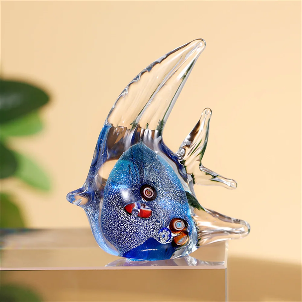 New Glass Fish Ornaments Fish Art Glass Blown Handmade Sea Animal Figurine Sculpture Home Decor Collectible Statue Gift Ornamen
New Glass Fish Ornaments Fish Art Glass Blown Handmade Sea Animal Figurine Sculpture Home Decor Collectible Statue Gift Ornamen