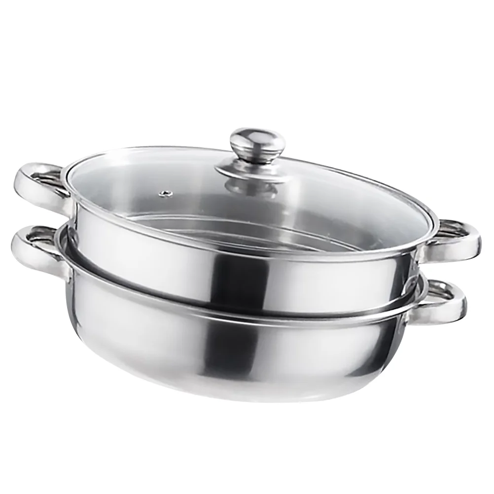 Multifunctional Steam Pot Double Layers Stockpot Stainless Steel Steamer Cooking Boiler Silver (28cm)
Multifunctional Steam Pot Double Layers Stockpot Stainless Steel Steamer Cooking Boiler Silver (28cm)