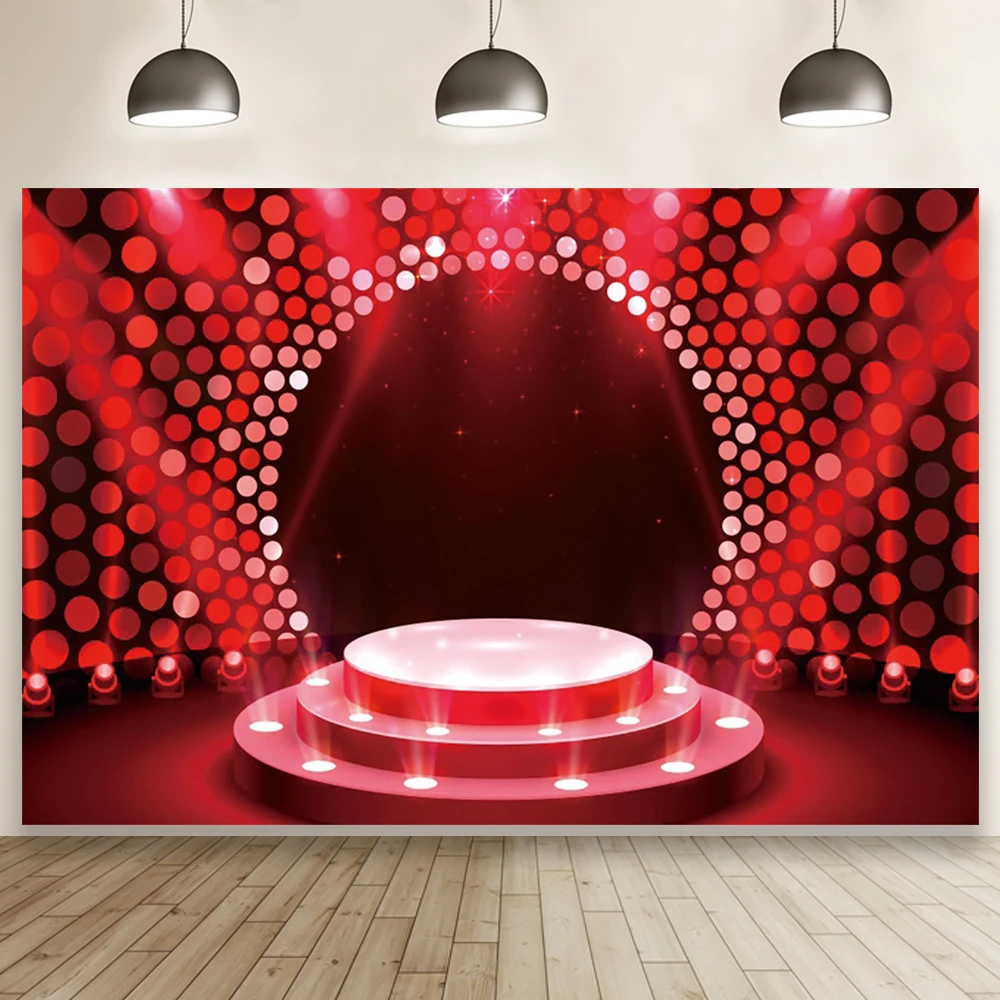 Laeacco Red Lights Stage Glitter Sequins Dot Polka Baby Birthday Portrait Backdrop Photographic Photo Background For Photo Studi
Laeacco Red Lights Stage Glitter Sequins Dot Polka Baby Birthday Portrait Backdrop Photographic Photo Background For Photo Studi