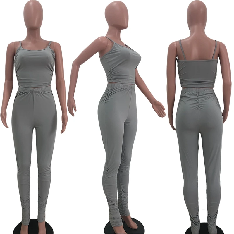 Summer Sexy Stacked Leggings Pants Set Women Clothing Clubwear Pink Outfits Bandage Bodycon Two Piece Set Crop Top and Pants Set
Summer Sexy Stacked Leggings Pants Set Women Clothing Clubwear Pink Outfits Bandage Bodycon Two Piece Set Crop Top and Pants Set