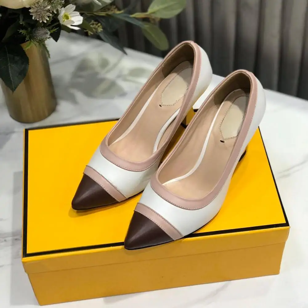 High Quality Brand Shoes Designer Women Elegant High Heels Lady Pumps 2021 Natural Leather Party Pointed Toe Black White 35-41
High Quality Brand Shoes Designer Women Elegant High Heels Lady Pumps 2021 Natural Leather Party Pointed Toe Black White 35-41