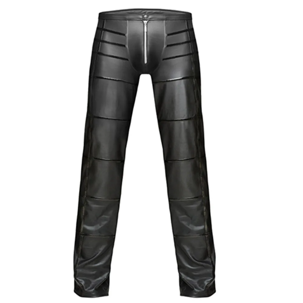 Sexy Men Wetlook Shiny Pants Elastic Faux Leather Zipper Trousers Punk Tight Elastic Zipper Fly Moto Pants Nightclub Gay Wear
Sexy Men Wetlook Shiny Pants Elastic Faux Leather Zipper Trousers Punk Tight Elastic Zipper Fly Moto Pants Nightclub Gay Wear