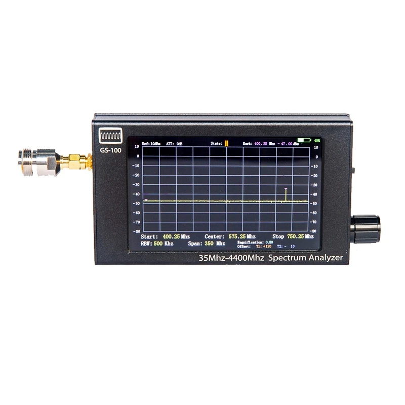 Frequency 50-4400MHz 4.3Inch Portable Handheld Spectrum Analyzer Explorer with Measurement of Interphone 2.4G Signal
Frequency 50-4400MHz 4.3Inch Portable Handheld Spectrum Analyzer Explorer with Measurement of Interphone 2.4G Signal