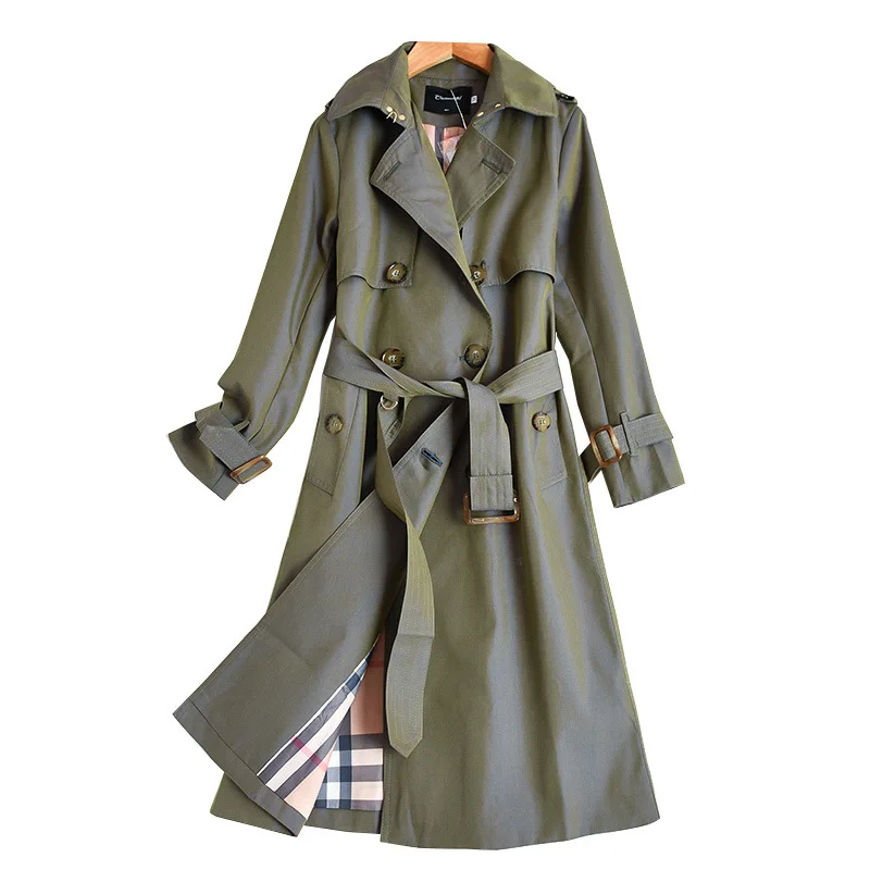 Long Trench Coat 2021 Spring Korean Double Breasted Belt Personality Street Fashion Slim was thin Temperament Elegant Jacket
Long Trench Coat 2021 Spring Korean Double Breasted Belt Personality Street Fashion Slim was thin Temperament Elegant Jacket