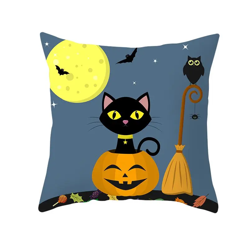 45x45cm Pillowcase Happy Halloween Throw Pillow Cover Cushion Case Black Cat Pillow Case Cushion Cover 
45x45cm Pillowcase Happy Halloween Throw Pillow Cover Cushion Case Black Cat Pillow Case Cushion Cover