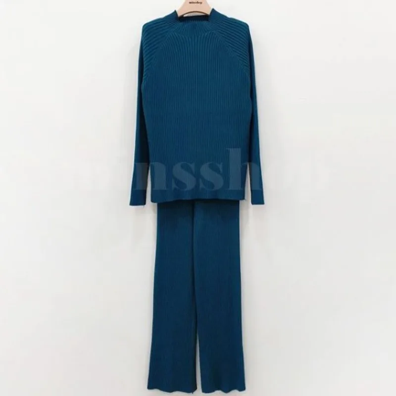 Korean Fall Winter Thickened Slim Knitted 2 Piece Sets Womens Outfits Pullover Split Sweater + Wide Leg Pants 2021 Trousers Suit
Korean Fall Winter Thickened Slim Knitted 2 Piece Sets Womens Outfits Pullover Split Sweater + Wide Leg Pants 2021 Trousers Suit