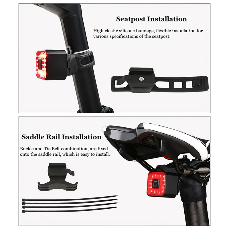 Bicycle Rear Light USB Rechargeable IPX4 Waterproof Bike Light For MTB Helmet Pack Bag Tail Light 6 Models Cycling Taillight
Bicycle Rear Light USB Rechargeable IPX4 Waterproof Bike Light For MTB Helmet Pack Bag Tail Light 6 Models Cycling Taillight