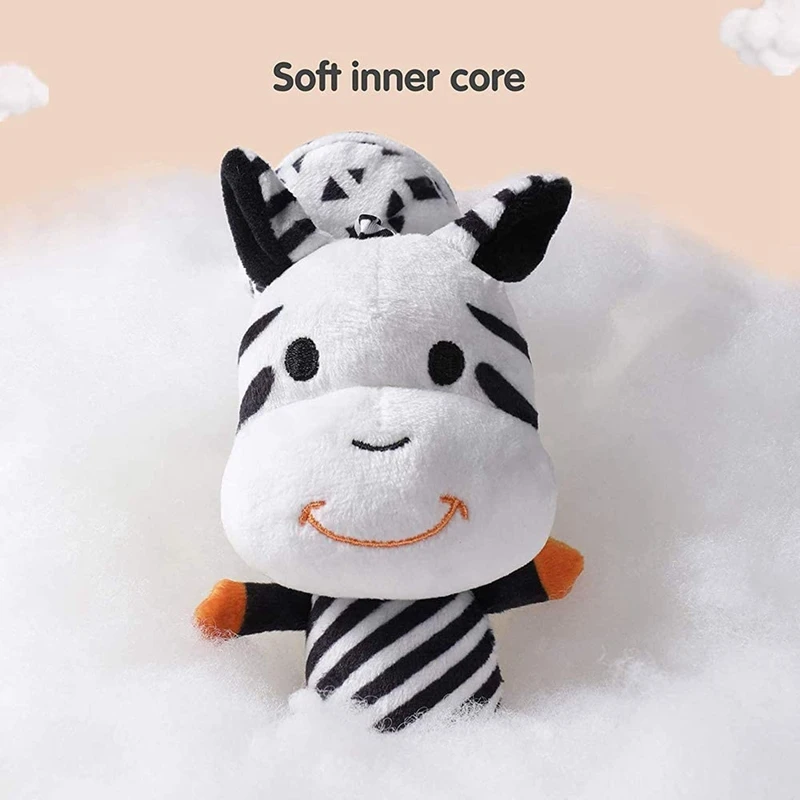 4PCS Black and White Plush Ring Rattles for Babies Tummy Time Crib/Stroller Hanging Toys Ring Baby Toys for 0- 12 Months
4PCS Black and White Plush Ring Rattles for Babies Tummy Time Crib/Stroller Hanging Toys Ring Baby Toys for 0- 12 Months