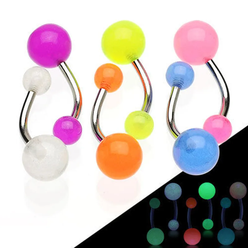 7Pcs/Set 2021 New Night Glow Women's Fashion Belly Button Ring Navel Barbell Piercing Belly Button Party Body Jewelry Girls Gift
7Pcs/Set 2021 New Night Glow Women's Fashion Belly Button Ring Navel Barbell Piercing Belly Button Party Body Jewelry Girls Gift