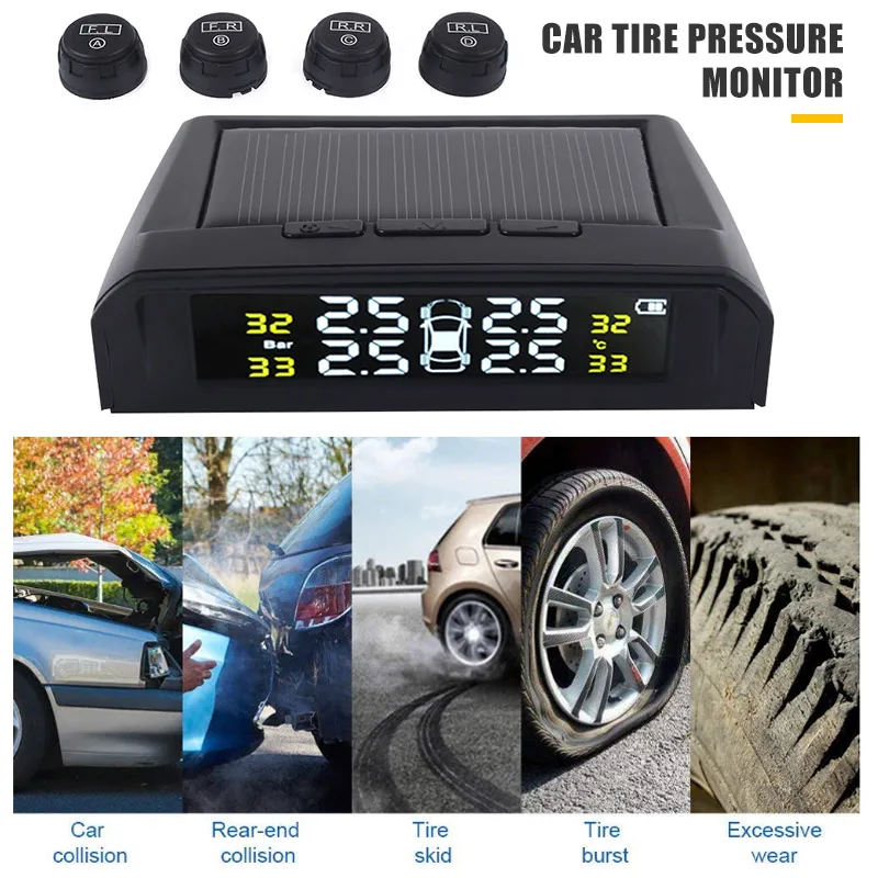 Vehemo Universal Auto TPMS USB Wireless Anti-Explosion Tyre Pressure Monitoring System External Sensor Digital Alarm
Vehemo Universal Auto TPMS USB Wireless Anti-Explosion Tyre Pressure Monitoring System External Sensor Digital Alarm