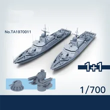 Resin DIY Ship Boat Model Assembling Building Kits for 1/700 Russian Navy 22800 Frigate Model Family Educational Toys