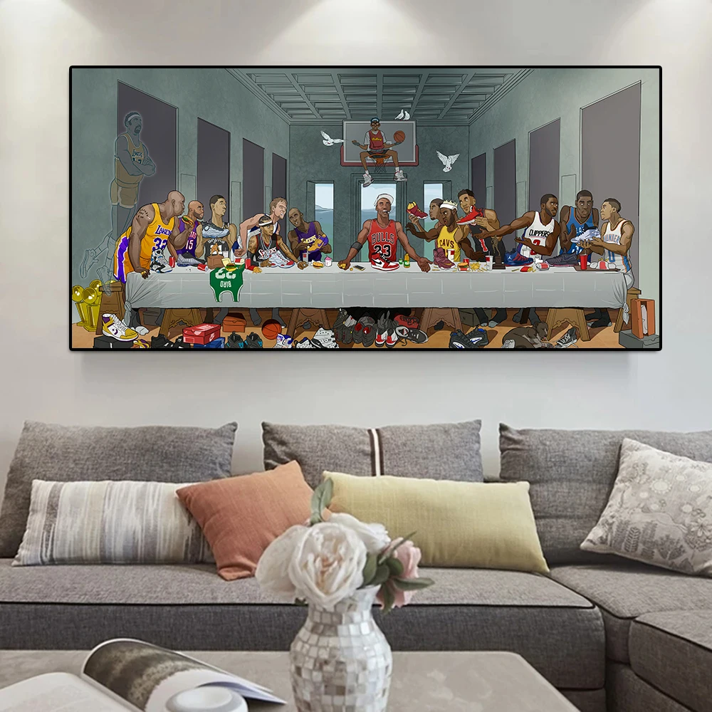 Creative Posters Prints The Last Supper Basketball Star Canvas Painting HD Print Home Decoration Wall Pictures Living Room Decor
Creative Posters Prints The Last Supper Basketball Star Canvas Painting HD Print Home Decoration Wall Pictures Living Room Decor