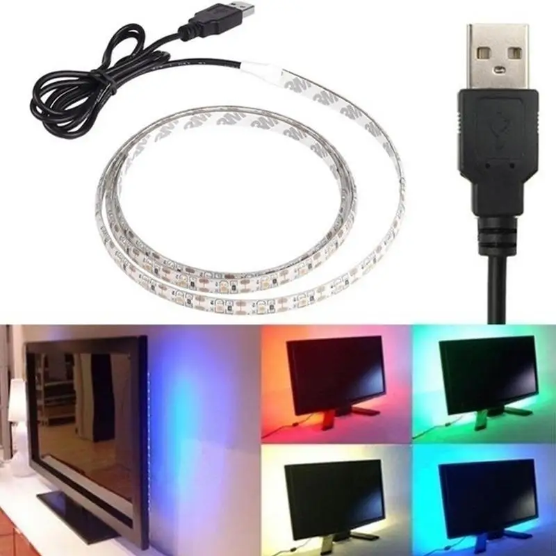 USB Light Strip 60 Lamp Beads 1M 5V TV Back Lighting LED Light LED Light Strip 2835 RGB Set Durable Fashion Bright
USB Light Strip 60 Lamp Beads 1M 5V TV Back Lighting LED Light LED Light Strip 2835 RGB Set Durable Fashion Bright