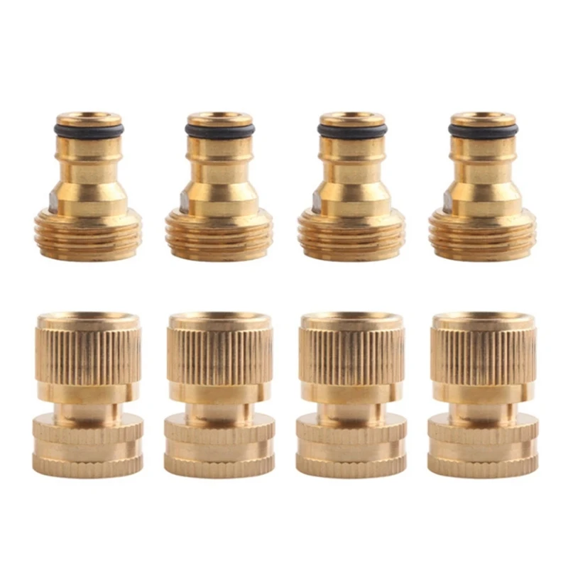 Garden Quick Connect Solid Brass Quick Connect Garden Hose Connector Water Pipe Connector Garden Hose Disconnect 3/4
Garden Quick Connect Solid Brass Quick Connect Garden Hose Connector Water Pipe Connector Garden Hose Disconnect 3/4