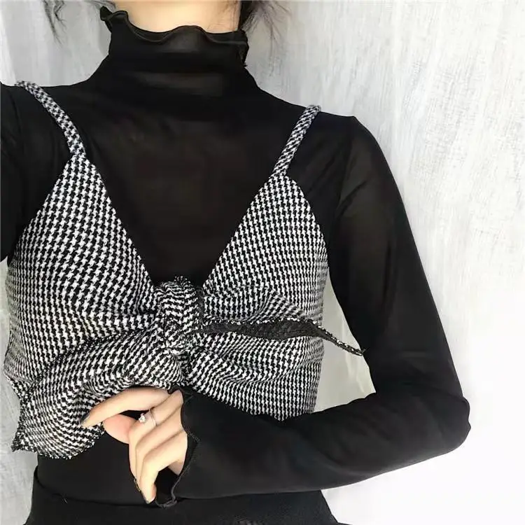 Женская Прозрачная кружевная блузка JuneLove свободная в Корейском стиле 22 цвета