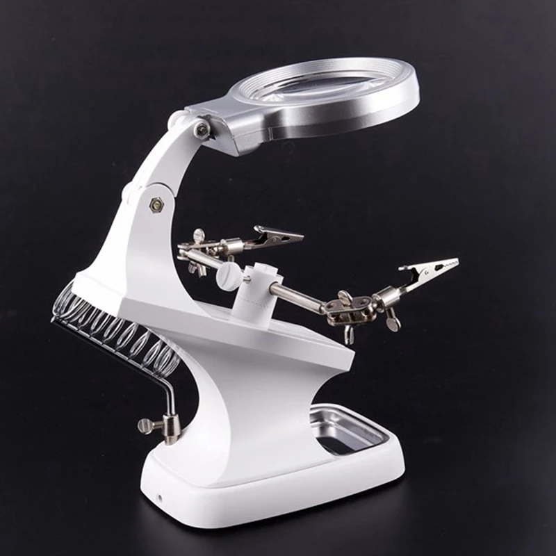 Magnifying Glass Soldering Iron with Led Light Storage Box 3X 4.5X Helping Hand Rework Station Repair Welding Tools
Magnifying Glass Soldering Iron with Led Light Storage Box 3X 4.5X Helping Hand Rework Station Repair Welding Tools