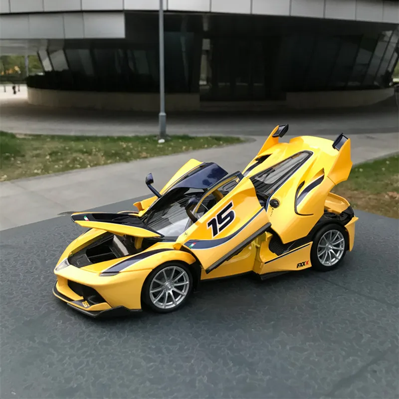 Bburago 1:18 Феррари желтая трек автомобильный брелок для автомобильных ключей