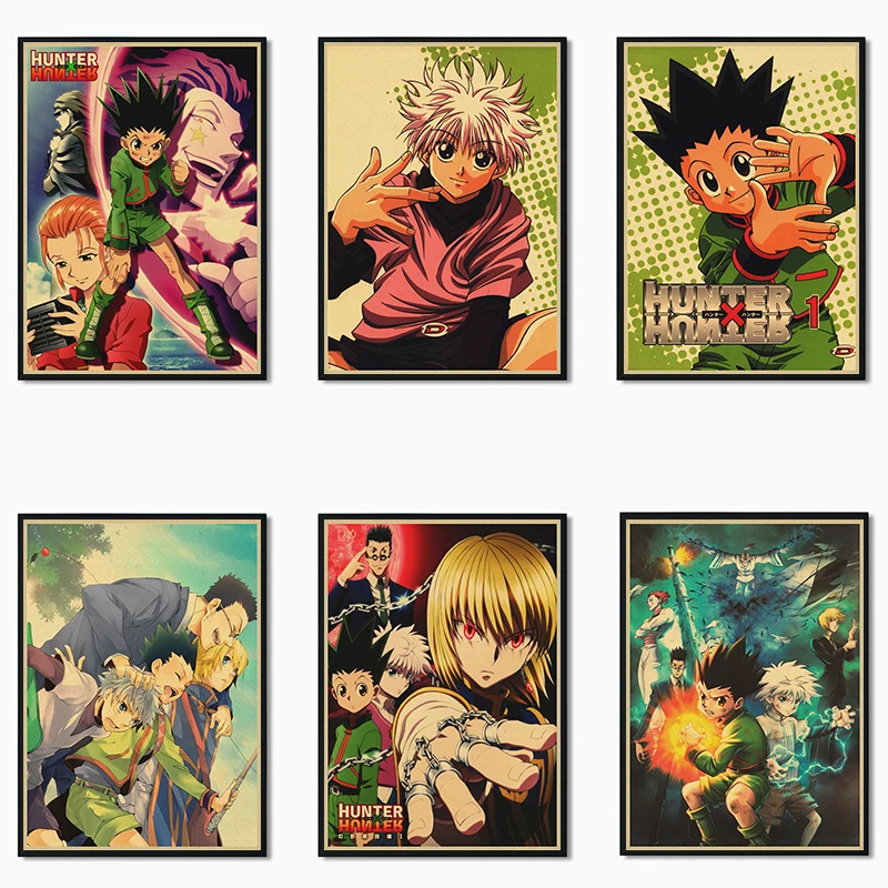 Винтажный постер Hunter x Hunter, настенное украшение для гостиной в стиле ретро, для бара, кафе, гостиной, столовой, декоративные картины
Винтажный постер Hunter x Hunter, настенное украшение для гостиной в стиле ретро, для бара, кафе, гостиной, столовой, декоративные картины