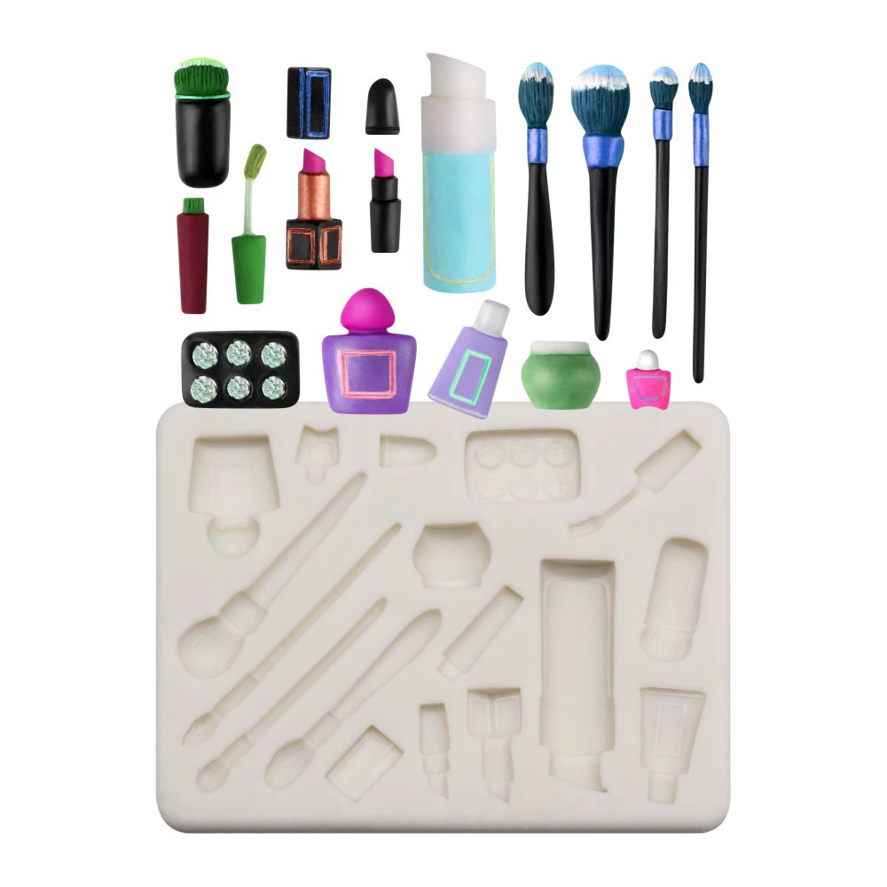 New Cosmetic Series Lipstick Makeup Brush Nail Polish Cake Silicone Mold Cake Decoration Baking Tools
New Cosmetic Series Lipstick Makeup Brush Nail Polish Cake Silicone Mold Cake Decoration Baking Tools