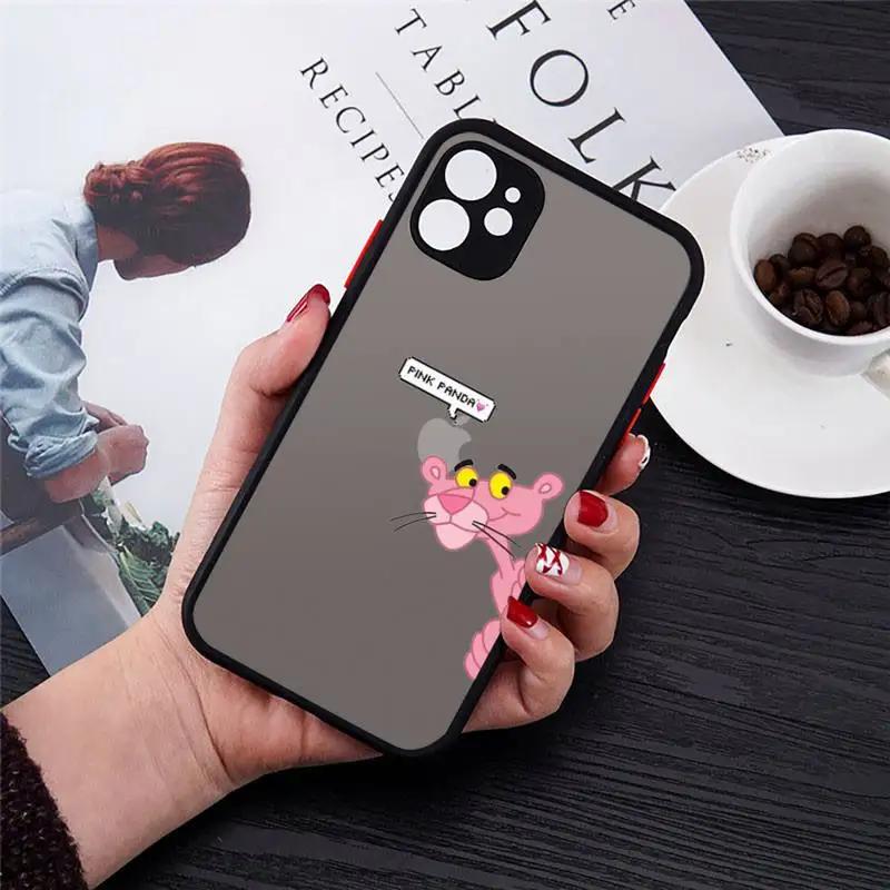Pink Panther Cartoon cute Phone Cases Matte Transparent for iPhone 7 8 11 12 s mini pro X XS XR MAX Plus cover funda shell capa
Pink Panther Cartoon cute Phone Cases Matte Transparent for iPhone 7 8 11 12 s mini pro X XS XR MAX Plus cover funda shell capa