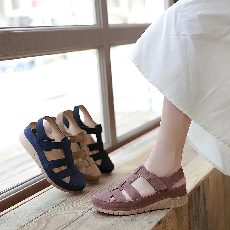 Wedge Sandals For Women 2021 Comfortable Luxury Designer Summer Fashion Velcro Baotou Plus Size Casual Non-Slip Slippers Woman
Wedge Sandals For Women 2021 Comfortable Luxury Designer Summer Fashion Velcro Baotou Plus Size Casual Non-Slip Slippers Woman