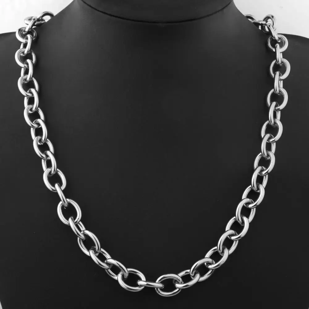 11mm Wide High Quality Charms Men's 316l Stainless Steel Rolo Oval O-Chain Link Chain Necklace Jewelry 7-40inch
11mm Wide High Quality Charms Men's 316l Stainless Steel Rolo Oval O-Chain Link Chain Necklace Jewelry 7-40inch