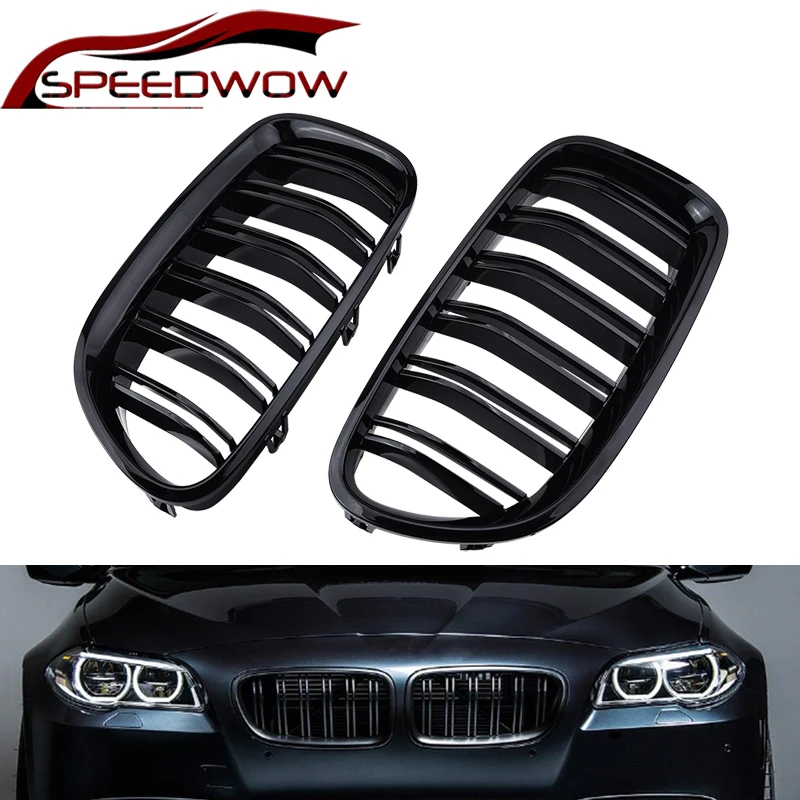 SPEEDWOW Auto Kidney Racing Grills Grille Gloss Black Parallel Bar Front Grille For BWM 5 Series F10 F18 2010-2017 1 Pair
SPEEDWOW Auto Kidney Racing Grills Grille Gloss Black Parallel Bar Front Grille For BWM 5 Series F10 F18 2010-2017 1 Pair