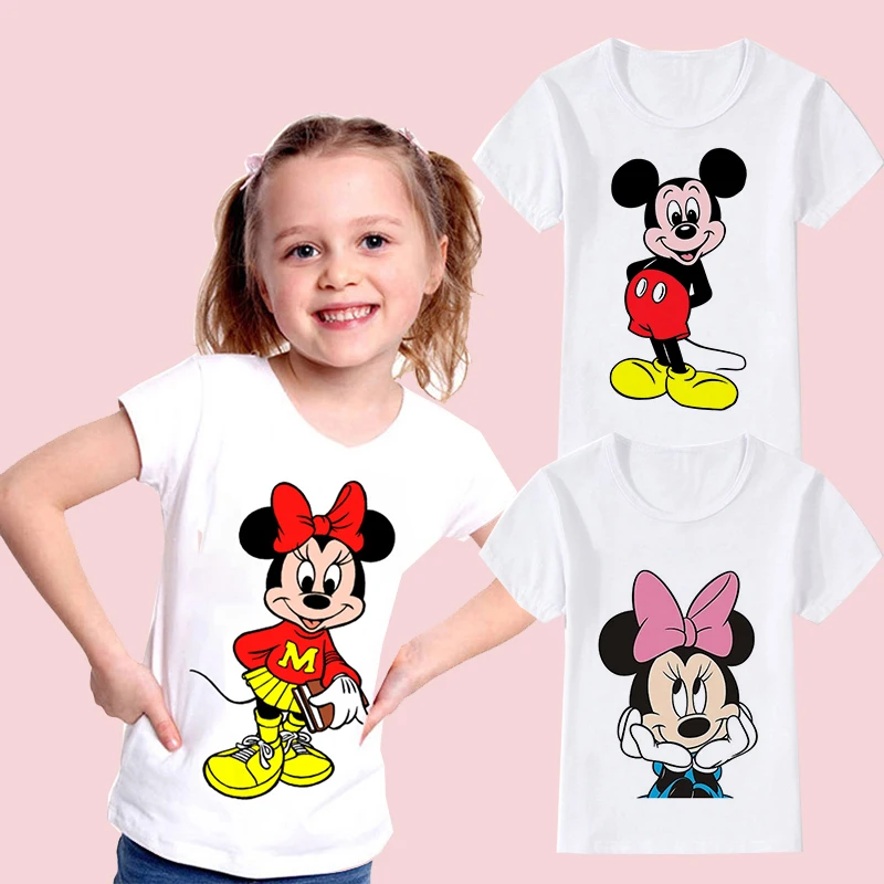 Disney Summer New Children's Clothing Fashion Boys Girls Tees Cartoon Cotton Print Mickey Minnie T-shirt Casual Cute Baby Blouse
Disney Summer New Children's Clothing Fashion Boys Girls Tees Cartoon Cotton Print Mickey Minnie T-shirt Casual Cute Baby Blouse
