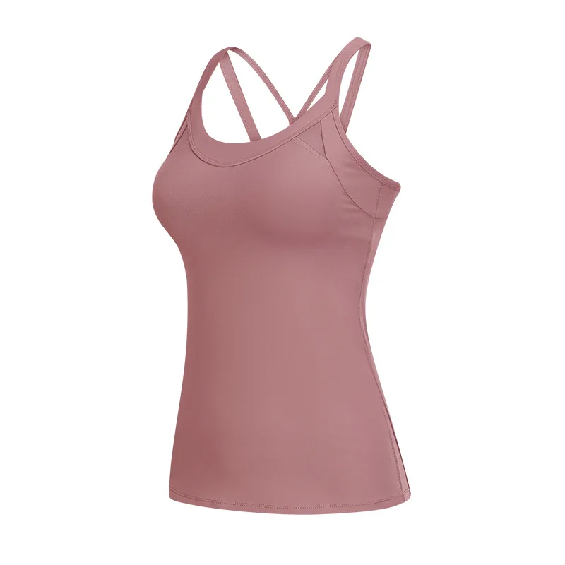 New Professional Yoga Vest Female with Chest Pad Hollow Cross Beauty Back Breathable Sports Fitness Top
New Professional Yoga Vest Female with Chest Pad Hollow Cross Beauty Back Breathable Sports Fitness Top