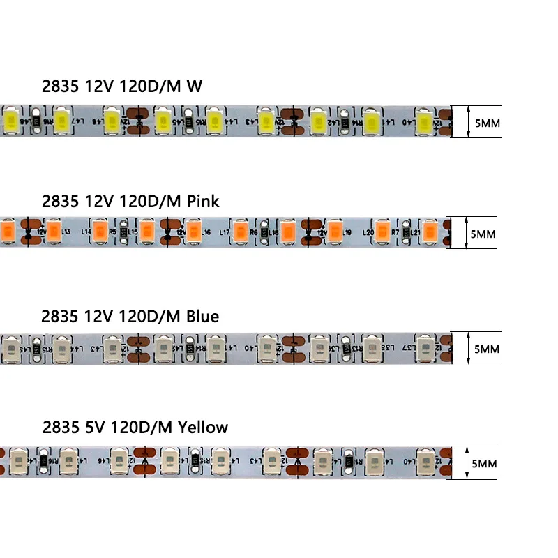 5m DC12V 2835 White /warmwhite /Pink/ Blue/Yellow 120leds/m Led Strip 5mm Width Tape Light Ribbon Home Decor Led Strip Lights 
5m DC12V 2835 White /warmwhite /Pink/ Blue/Yellow 120leds/m Led Strip 5mm Width Tape Light Ribbon Home Decor Led Strip Lights