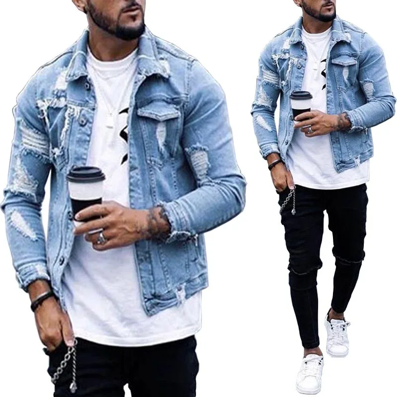 2020 hot style fashion personality spring and autumn new men's denim jacket ripped holes washed E3R425 jacket men's clothing
2020 hot style fashion personality spring and autumn new men's denim jacket ripped holes washed E3R425 jacket men's clothing
