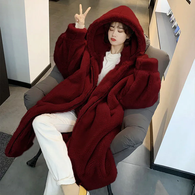 Winter Coat Women 2020 Solid Hooded Faux Fur Jacket Warm Thick Fashion Loose Plush Ladies Coat Long Coat Women Plus Size Jacket
Winter Coat Women 2020 Solid Hooded Faux Fur Jacket Warm Thick Fashion Loose Plush Ladies Coat Long Coat Women Plus Size Jacket